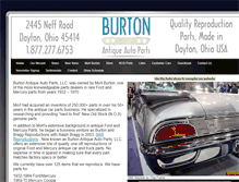 Tablet Screenshot of burtonantiqueautoparts.com